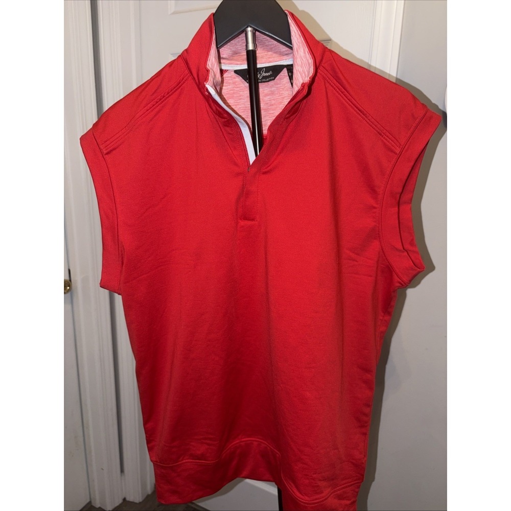 Bobby Jones Performance Scorecard Quarter-Zip Golf Vest Med Classic Sportswear